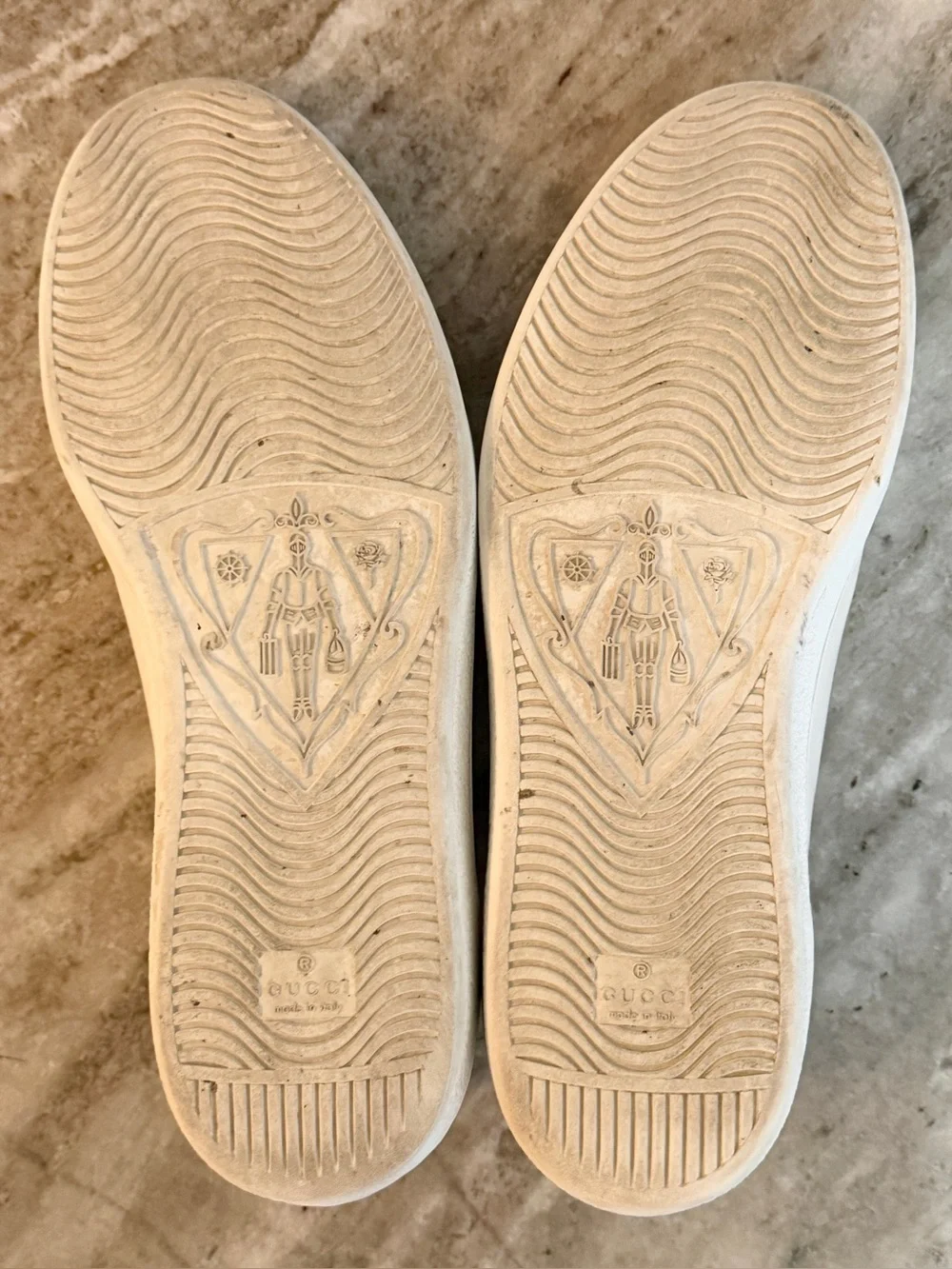 Gucci Cream/White/Grey Leather Perforated GG Ace Sneakers12 UK| 12.5 US| 46 EU - Picture 9 of 9